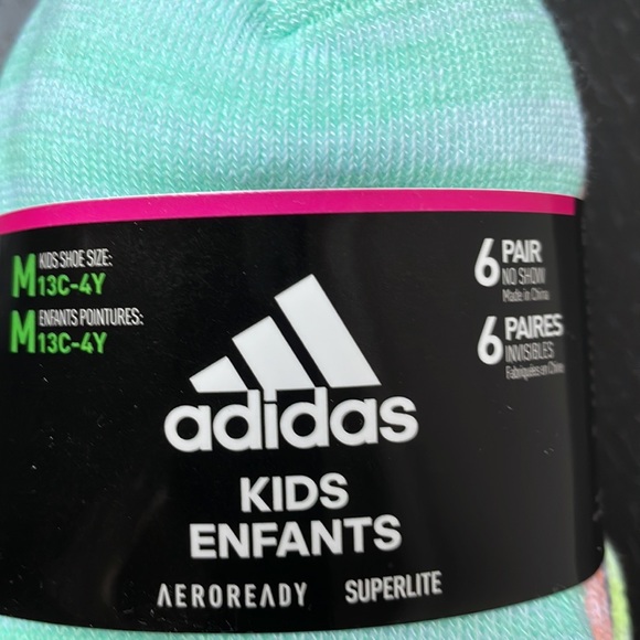 Adidas Kids socks 6 pairs in package New - Picture 4 of 5